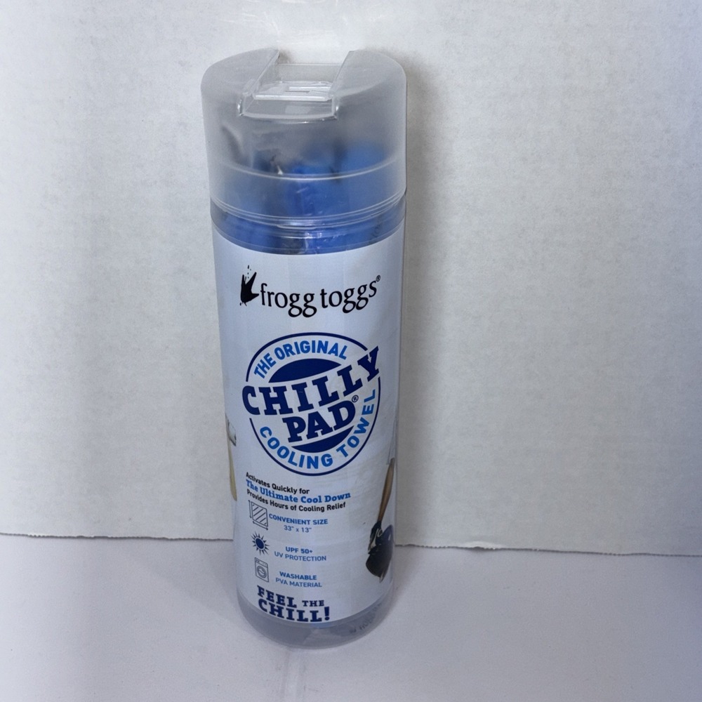 Frogg Toggs Chilly Pad Cooling Towel Sky Blue 33"x13" Workout - New